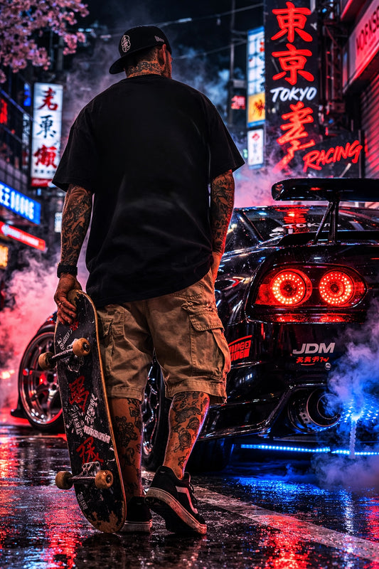 Men’s 240 GSM Heavyweight Streetwear Blank T-Shirt